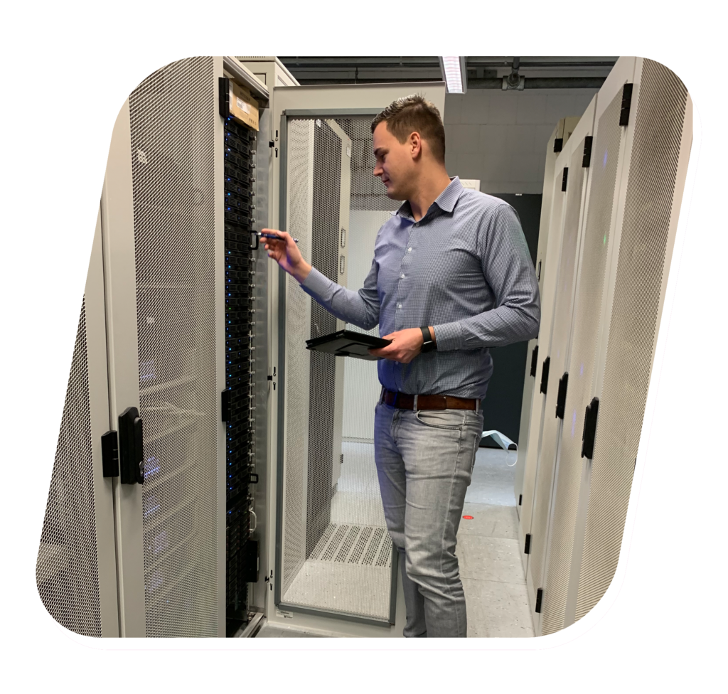 Checking the server room